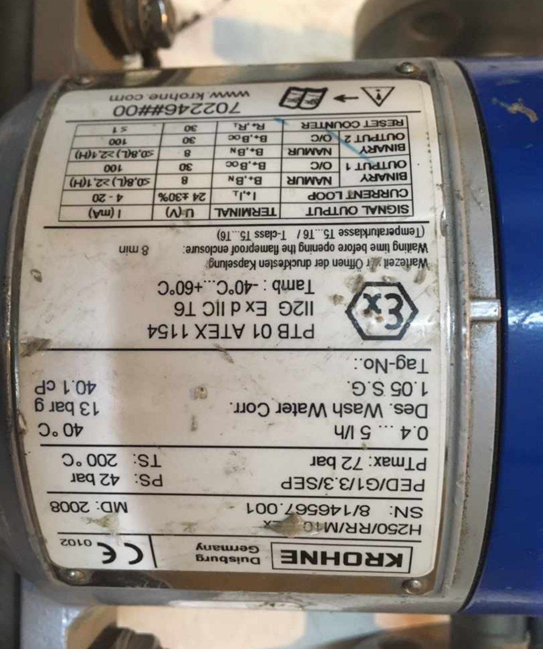 KROHNE H250/RR/M10 KROHNE H250/RR/M10